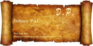 Dobos Pál névjegykártya